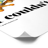 Funny kon geen kikkervis Cartoon geven Poster (Hoek)