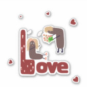 Funny koppel sticker (Voorkant)