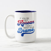 Funny Korean Drama Lover  Tweekleurige Koffiemok (Links)