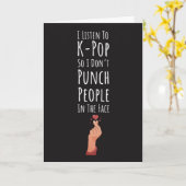 Funny Kpop Cards Korean Girl Kaart (Gele Bloem)