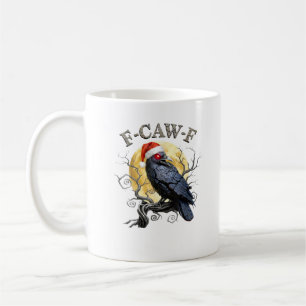 Funny Kraai F-Caw-F Vogel Gotische Kerstman Hoed Koffiemok