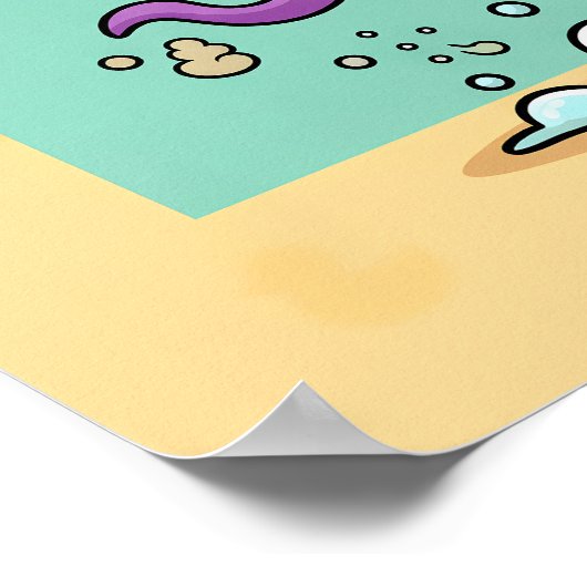 Funny Kraken Bathroom Poster (Hoek)