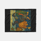 Funny Krampus Gingerbread Night Festive Creepy Hol Fleece Deken (Voorkant (Horizontaal))