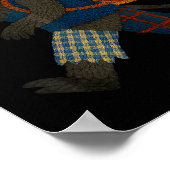 Funny Krampus Gingerbread Yarn Art Creepy Holiday Poster (Hoek)