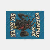 Funny Krampus Says Six Seven 6 7 Meme Christmas Ho Fleece Deken (Voorkant (Horizontaal))