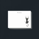 Funny krasde zwarte kat voor kattenliefhebbers post-it® notes<br><div class="desc">Gepersonaliseerde Post-it® notes voor kattenliefhebbers.
Geweldig voor school,  thuis en kantoor. Grappig cadeauidee voor gekke kattendame.</div>