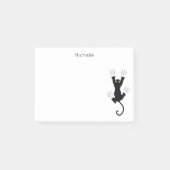 Funny krasde zwarte kat voor kattenliefhebbers post-it® notes (Voorkant)