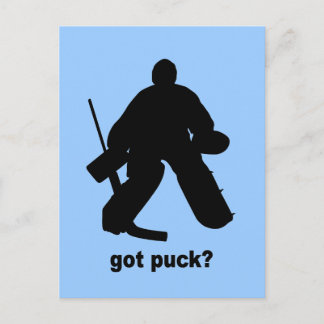 Funny kreeg een puck hockey briefkaart