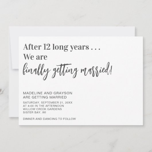 Funny krijgt eindelijk gehuwde Casual bruiloft Kaart (Voorkant)