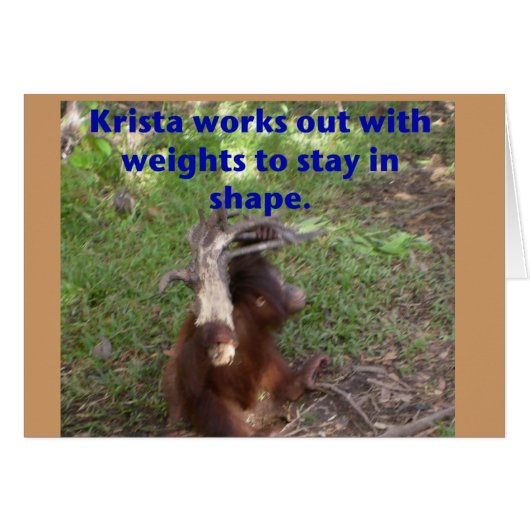 Funny Krista Orangutan (Voorkant Horizontaal)