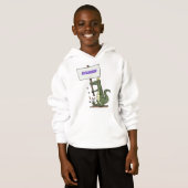 Funny krokodillenuitlijker met gebarentaal cartoon (Voorkant volledig)