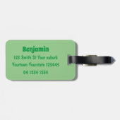 Funny krokodillenuitlijker met gebarentaal cartoon bagagelabel (Achterkant horizontaal)