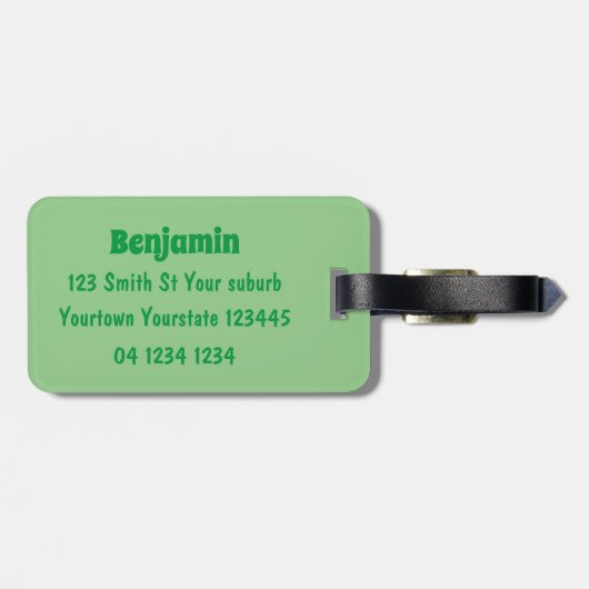 Funny krokodillenuitlijker met gebarentaal cartoon bagagelabel (Achterkant horizontaal)