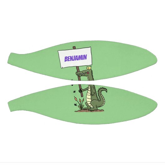 Funny krokodillenuitlijker met gebarentaal cartoon basketbal (Panelen)