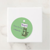 Funny krokodillenuitlijker met gebarentaal cartoon bedankjes labels (In situ)