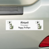 Funny krokodillenuitlijker met gebarentaal cartoon bumpersticker (Op auto)