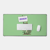 Funny krokodillenuitlijker met gebarentaal cartoon bureaumat (Keyboard & Muis)