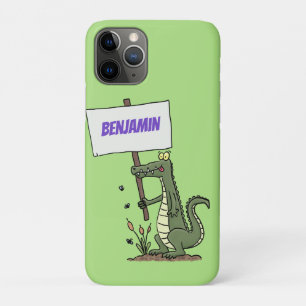 Funny krokodillenuitlijker met gebarentaal cartoon Case-Mate iPhone case