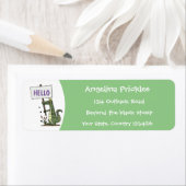 Funny krokodillenuitlijker met gebarentaal cartoon etiket (Insitu)