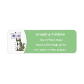 Funny krokodillenuitlijker met gebarentaal cartoon etiket (Voorkant)