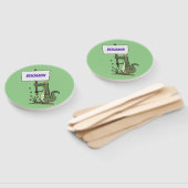 Funny krokodillenuitlijker met gebarentaal cartoon handwaaier (Niet-gemonteerd)