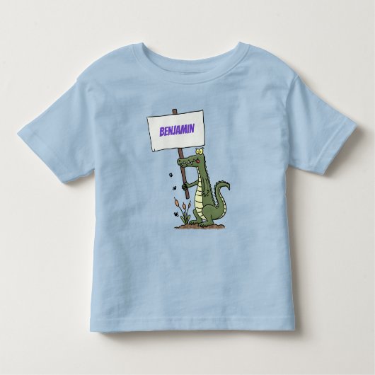 Funny krokodillenuitlijker met gebarentaal cartoon kinder shirts (Voorkant)