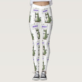 Funny krokodillenuitlijker met gebarentaal cartoon leggings (Voorkant)
