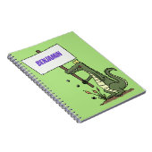 Funny krokodillenuitlijker met gebarentaal cartoon notitieboek (Rechterzijde)