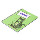 Funny krokodillenuitlijker met gebarentaal cartoon notitieboek (Linkerzijde)