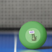 Funny krokodillenuitlijker met gebarentaal cartoon pingpongbal (Net)
