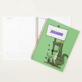 Funny krokodillenuitlijker met gebarentaal cartoon planner (Display)