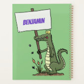Funny krokodillenuitlijker met gebarentaal cartoon planner (Achterkant)