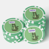 Funny krokodillenuitlijker met gebarentaal cartoon poker chips (Opstapeling)