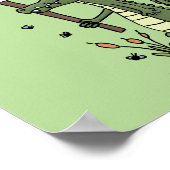 Funny krokodillenuitlijker met gebarentaal cartoon poster (Hoek)