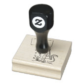 Funny krokodillenuitlijker met gebarentaal cartoon rubberstempel (Stempel)