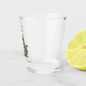 Funny krokodillenuitlijker met gebarentaal cartoon shot glas (Rechts)