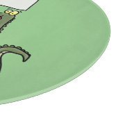 Funny krokodillenuitlijker met gebarentaal cartoon snijplank (Hoek)