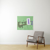 Funny krokodillenuitlijker met gebarentaal cartoon wandkleed (In Situ (horizontaal))