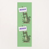 Funny krokodillenuitlijker met gebarentaal cartoon yogamat (Voorkant)