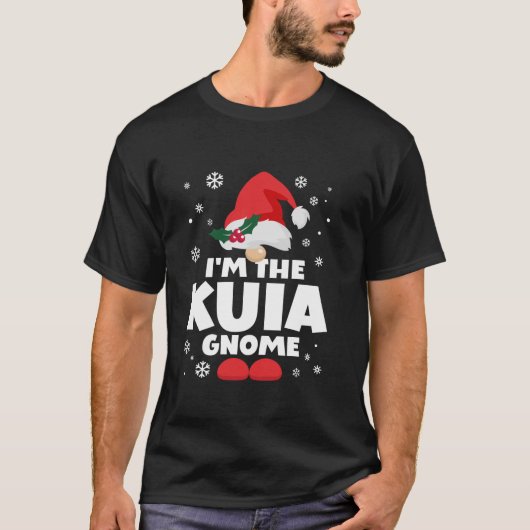 Funny Kuia Gnome Family Matching Group Happy Chris T-shirt (Voorkant)