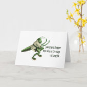 Funny Kung Fu Grasshopper Kaart (Gele Bloem)
