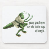 Funny Kung Fu Grasshopper Muismat (Voorkant)