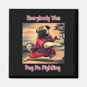 Funny Kung Fu Pug Schattige Karate Pug Humorous Do Magneet