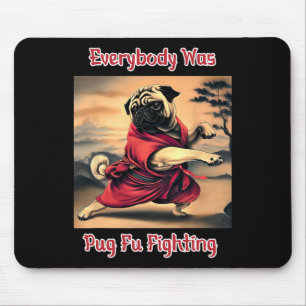 Funny Kung Fu Pug Schattige Karate Pug Humorous Do Muismat
