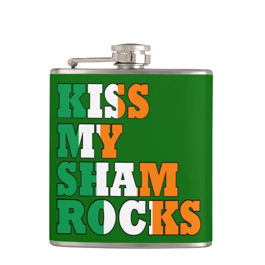 Funny kus mijn shamrocks heupfles (Voorkant)