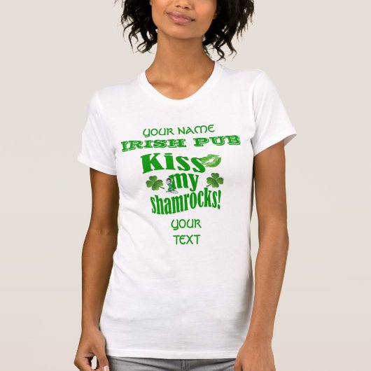 Funny kus mijn shamrocks St Patrick's T-shirt (Voorkant)