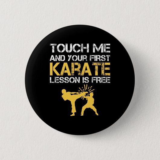 Funny Kyokushin Karate Ronde Button 5,7 Cm (Voorkant)