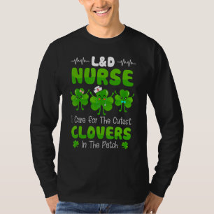 Funny L & D Verpleegster Irish St Patricks Day Sch T-shirt