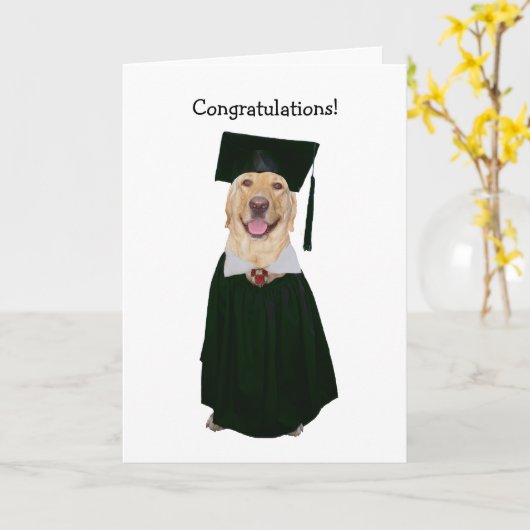 Funny Lab Afstuderen Kaart (Gele Bloem)