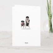 Funny Lab & Bull Dog Officieren Verjaardag Kaart (Achterkant)